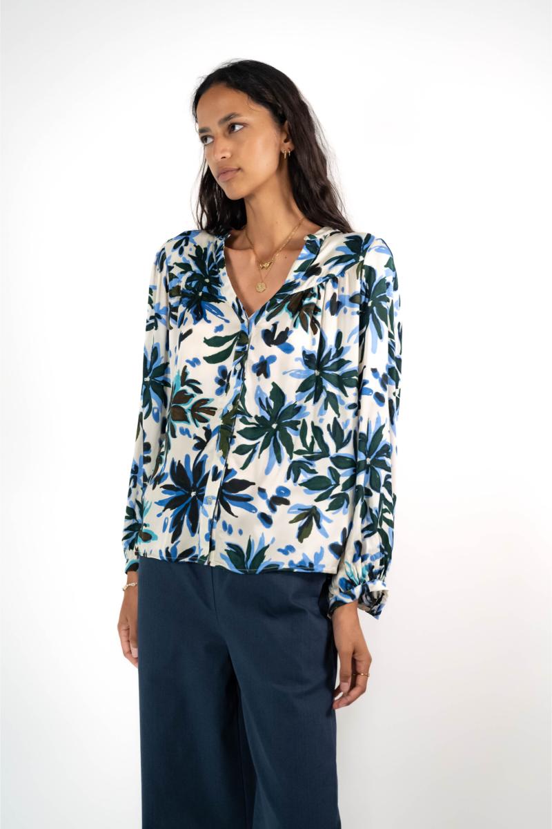 Hemd - Sydney - Blue Flowers