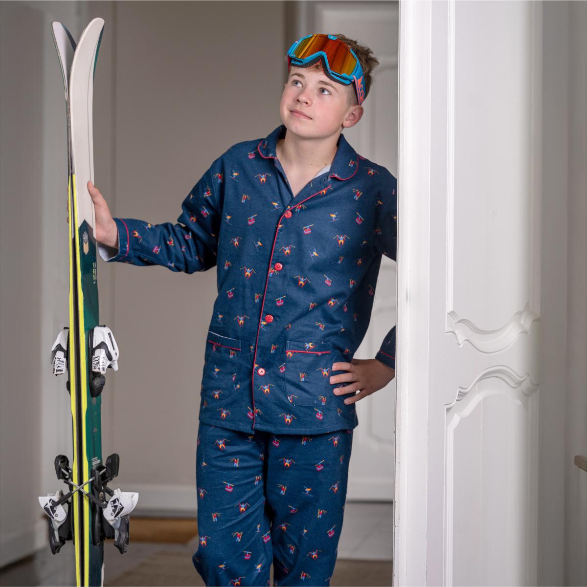 Flanellen pyjama - Kid - Blauw