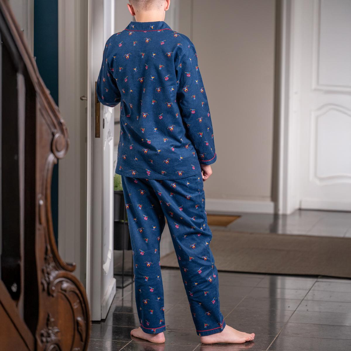 Flanellen pyjama - Kid - Blauw