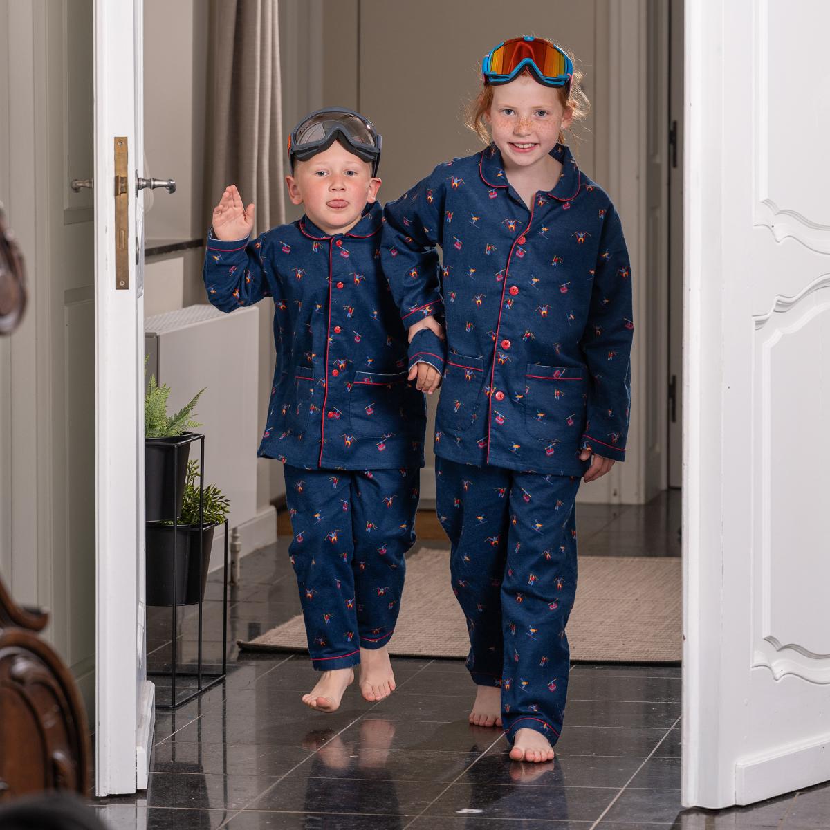 Flanellen pyjama - Kid - Blauw