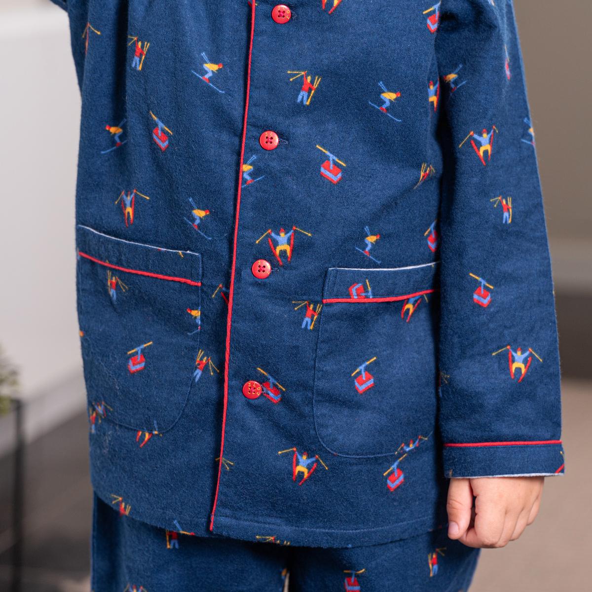 Flanellen pyjama - Kid - Blauw