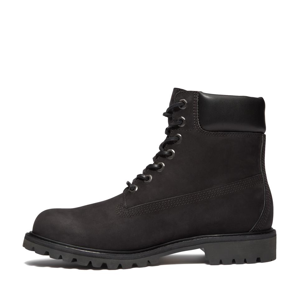 Timberland Premium 6 Inch Lace Up Waterproof Boot Black Nubuck