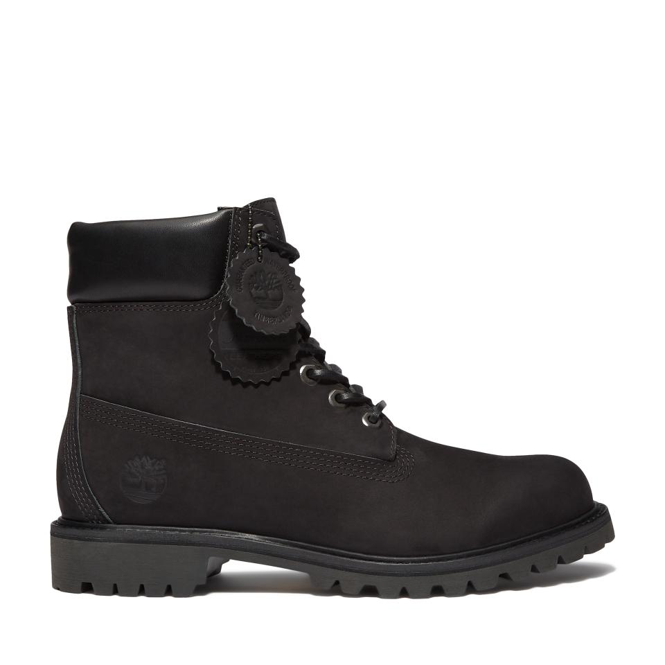 Timberland Premium 6 Inch Lace Up Waterproof Boot Black Nubuck