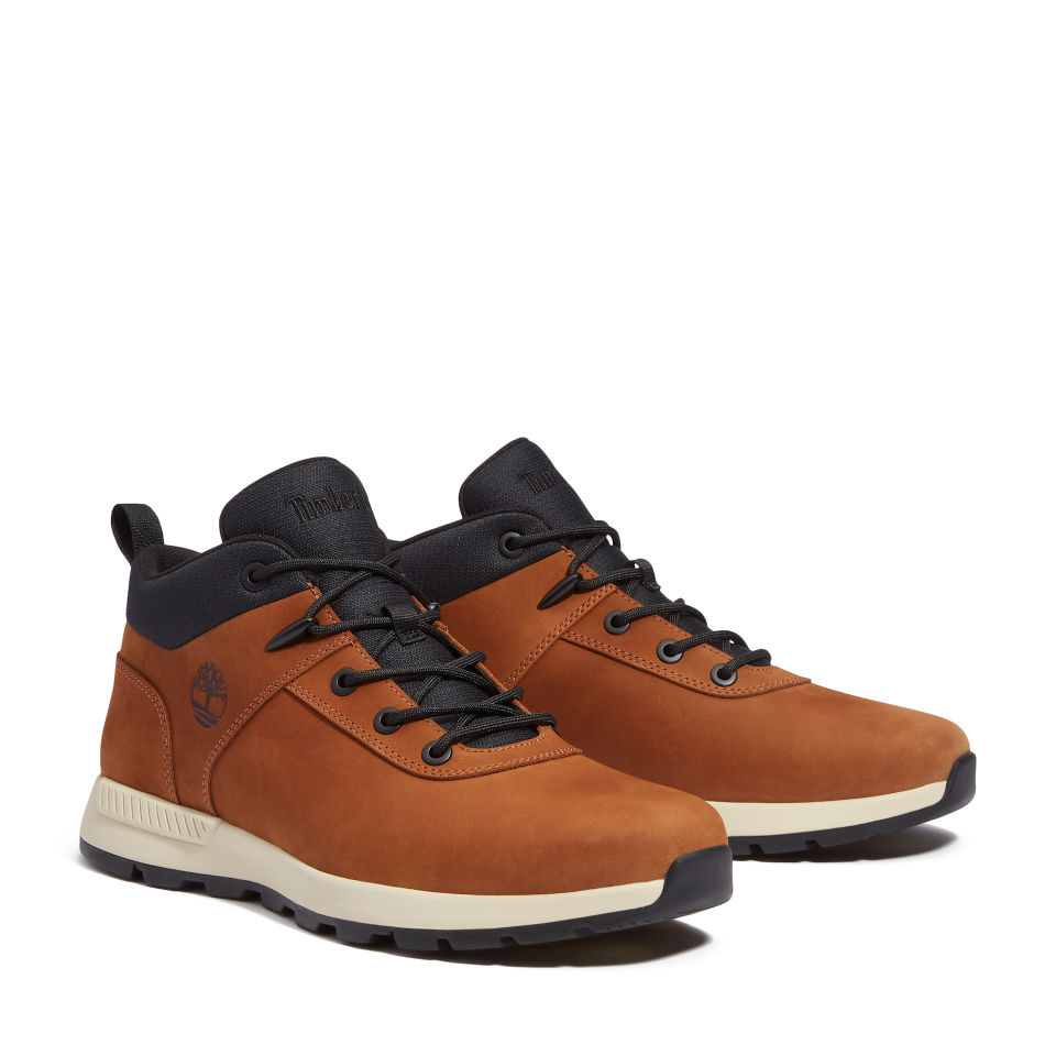 Sprint Basic Mid Lace Up Sneaker Rust Nubuck