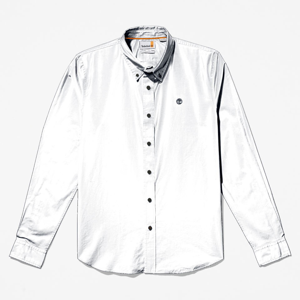 SACO RIVER Solid Poplin Long Sleeve Shirt DARK SAPPHIRE