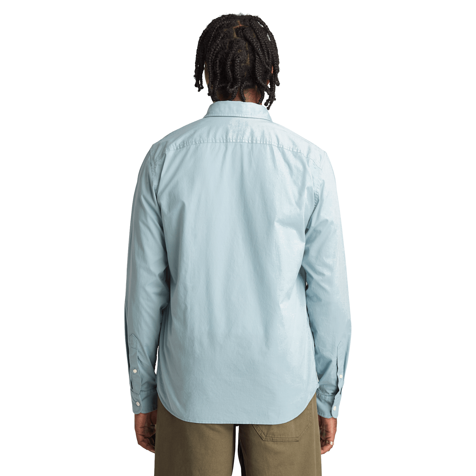Saco River Solid Poplin Long Sleeve Shirt Citadel