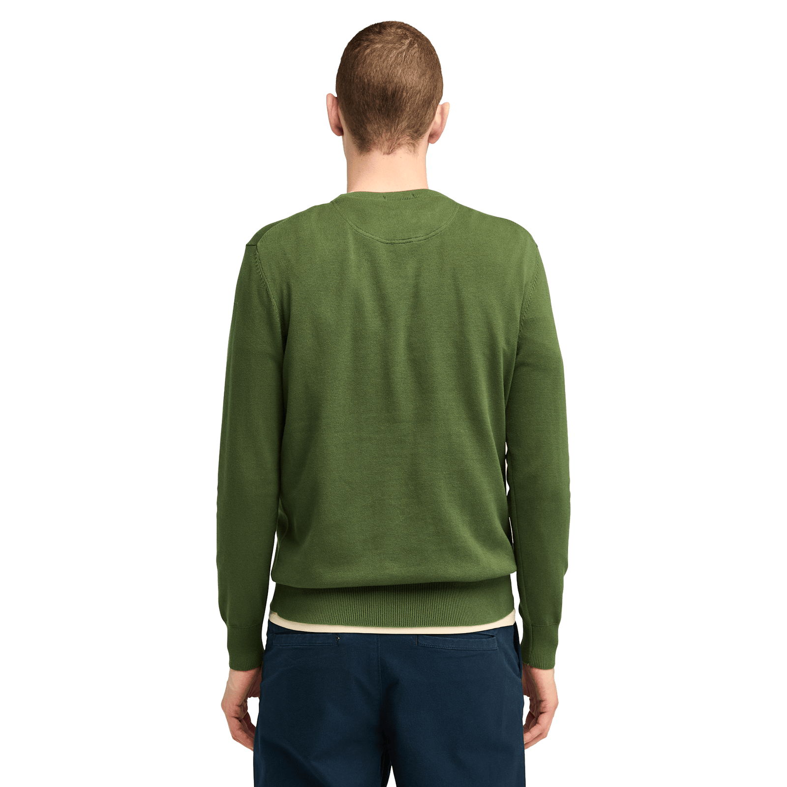 Williams River Cotton Yd Sweater Black Forest Green