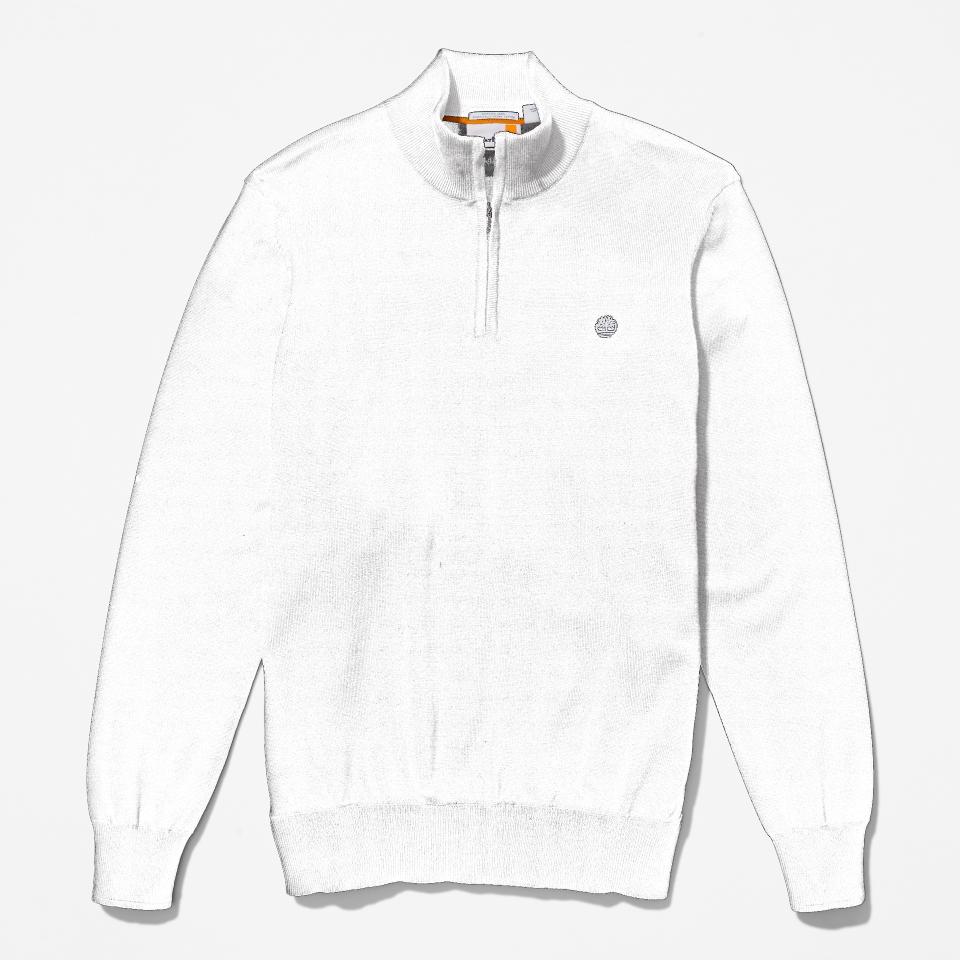 Williams River Cotton Yd 1/4 Zip Sweater Black