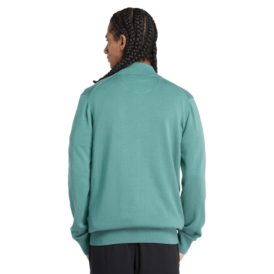 Williams River Cotton Yd Full Zip Sweater Sea Pine