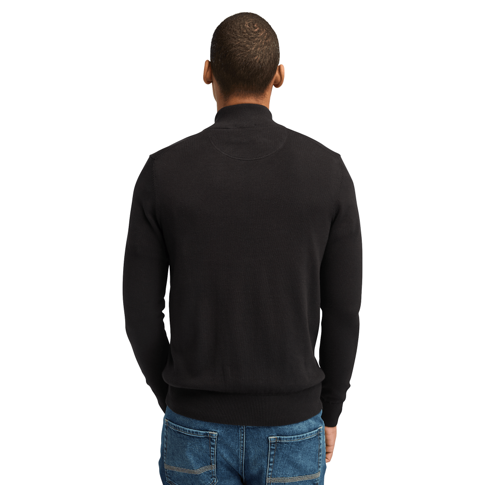 WILLIAMS RIVER Cotton YD Full Zip Sweater BLACK/PAVEMENT