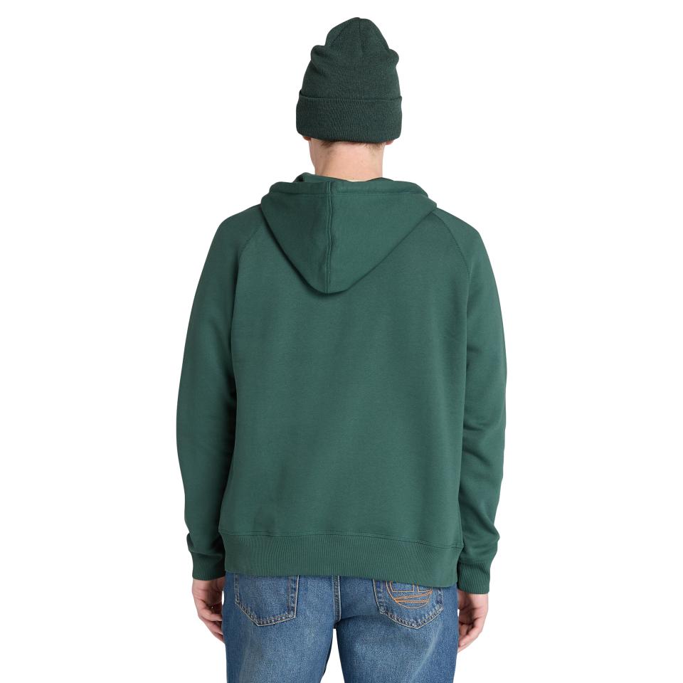 Exeter River Brushed Back Full Zip Hoodie Green Gables