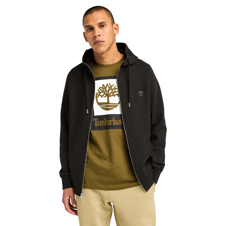 Exeter River Brushed Back Full Zip Hoodie Black/Pavement