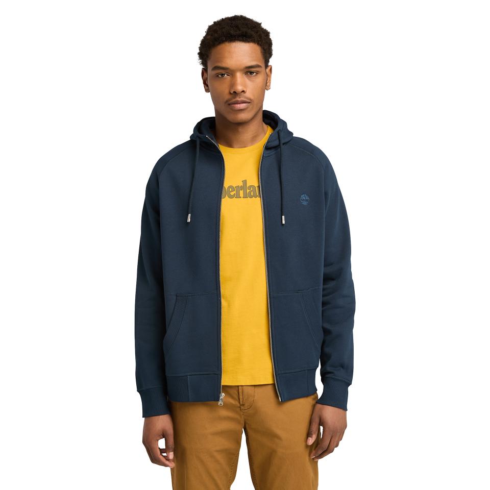 Exeter River Brushed Back Full Zip Hoodie Dark Sapphire/Dark Denim