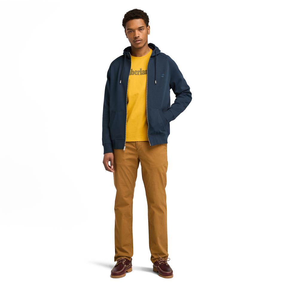 Exeter River Brushed Back Full Zip Hoodie Dark Sapphire/Dark Denim