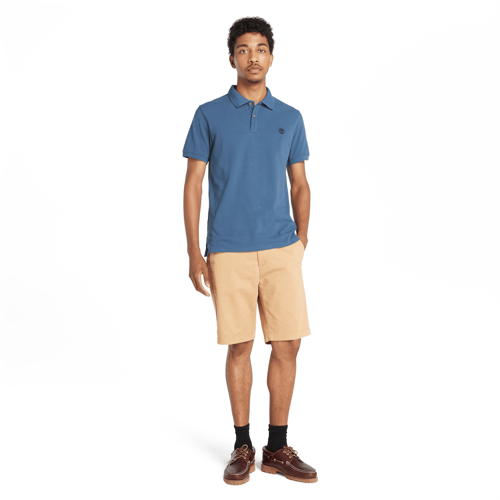 Oyster River Chest Logo Ss Polo (Slim) Dark Denim