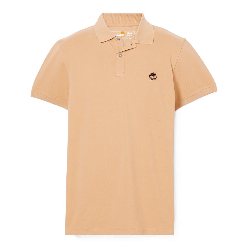 Oyster River Chest Logo Ss Polo (Slim) Light Wheat Boot