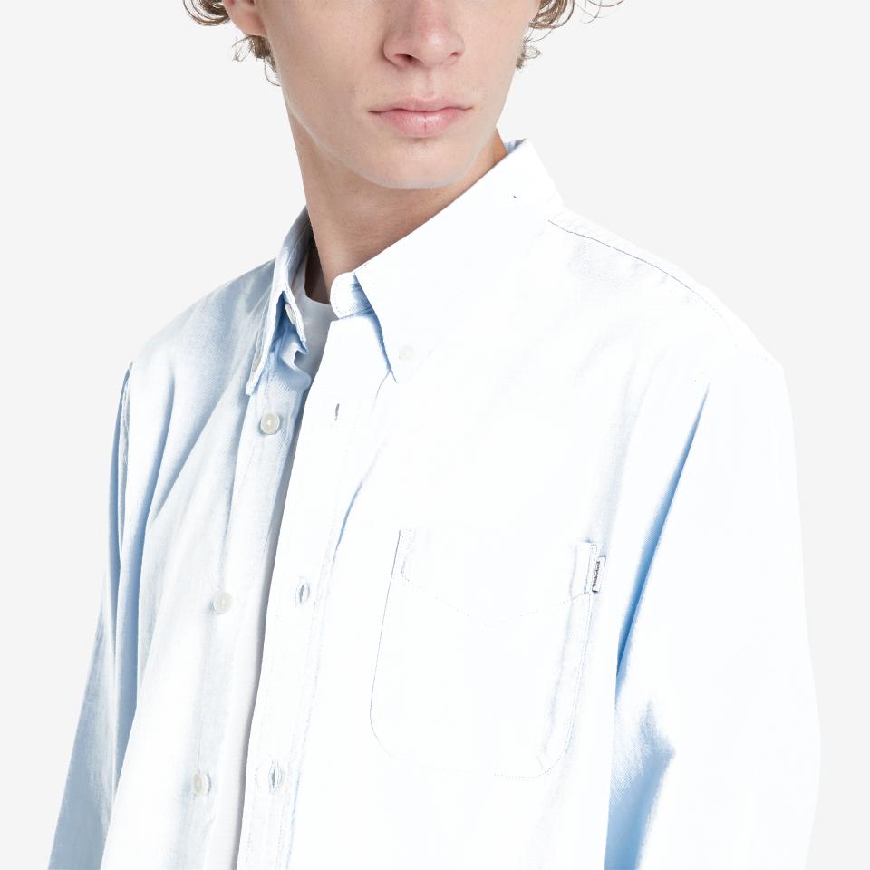 Gale River Yarn Die Oxford Long Sleeve Shirt Skyway Yd