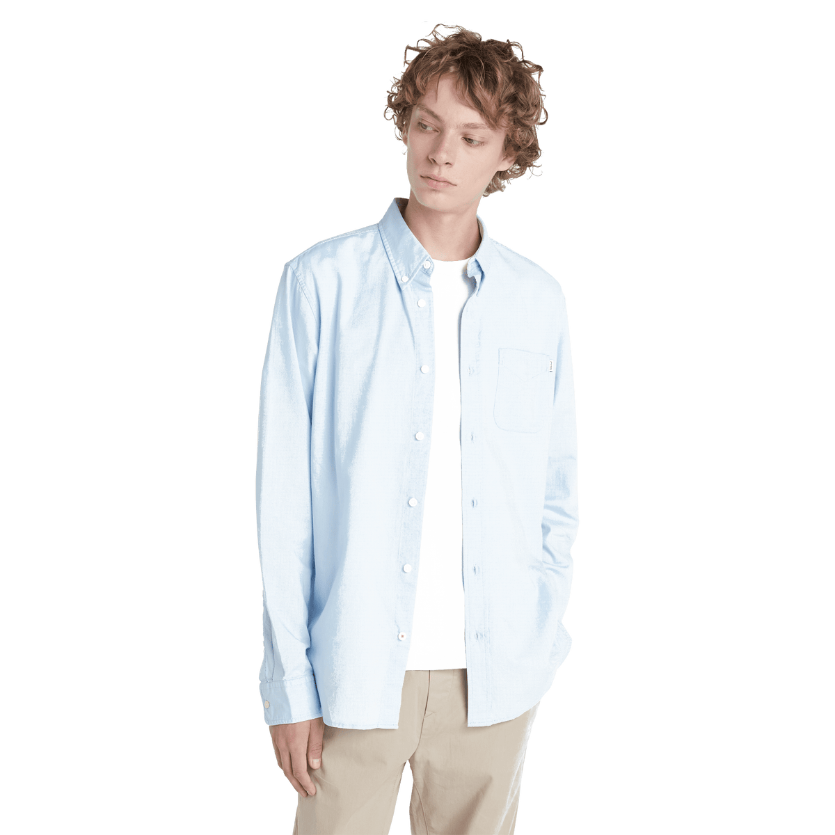 Gale River Yarn Die Oxford Long Sleeve Shirt Skyway Yd