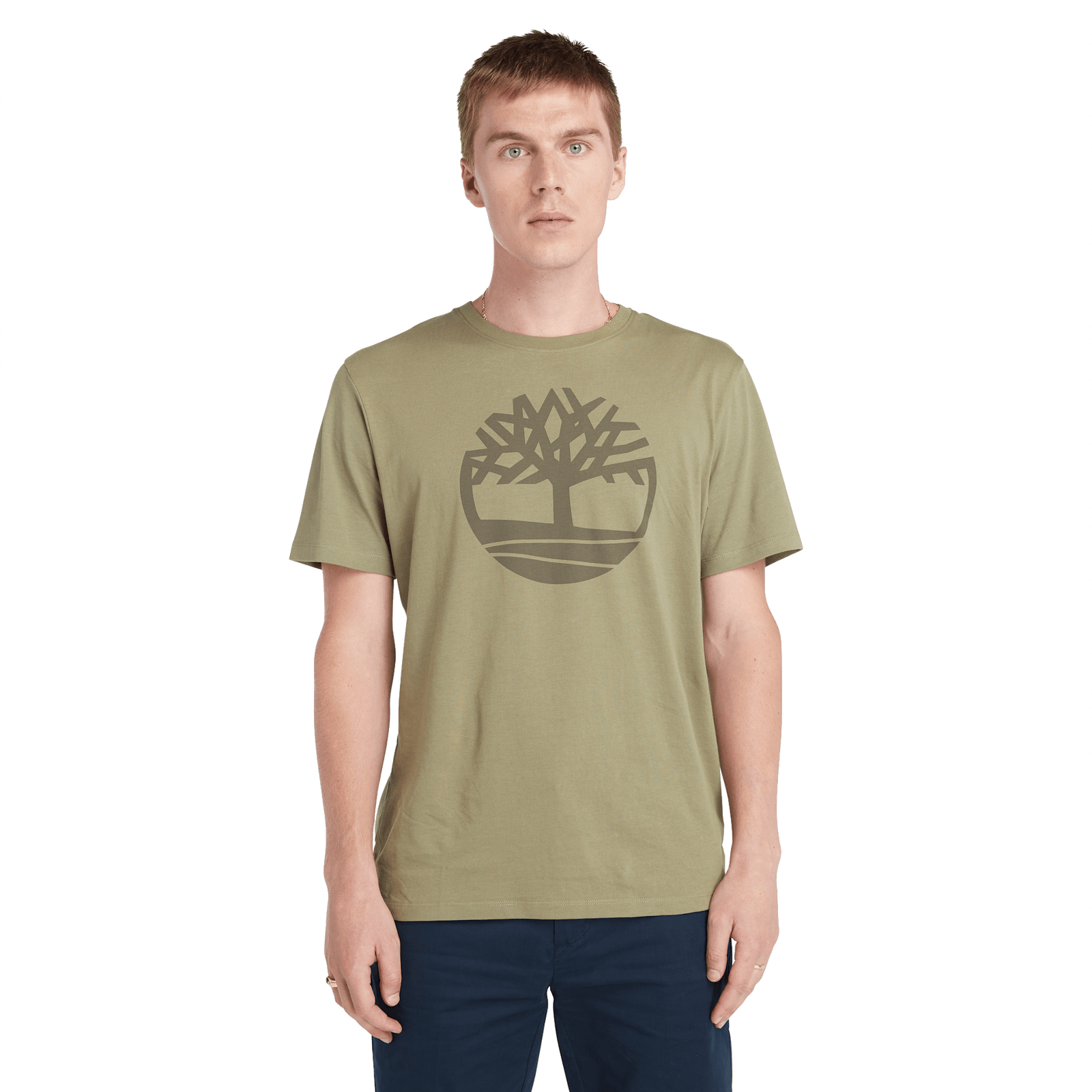 Kennebec River Tree Logo Short Sleeve Tee Cassel Earth/Grape Leaf