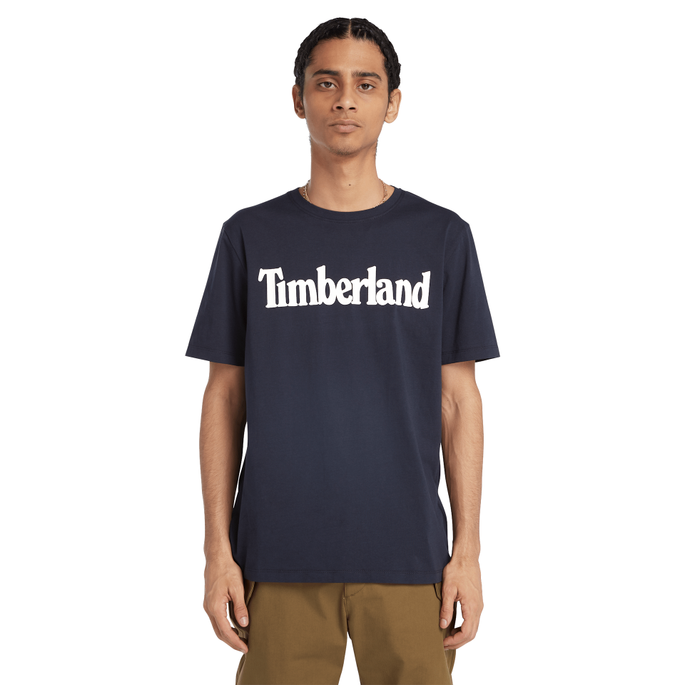 Kennebec River SS Linear Logo Tee DARK SAPPHIRE