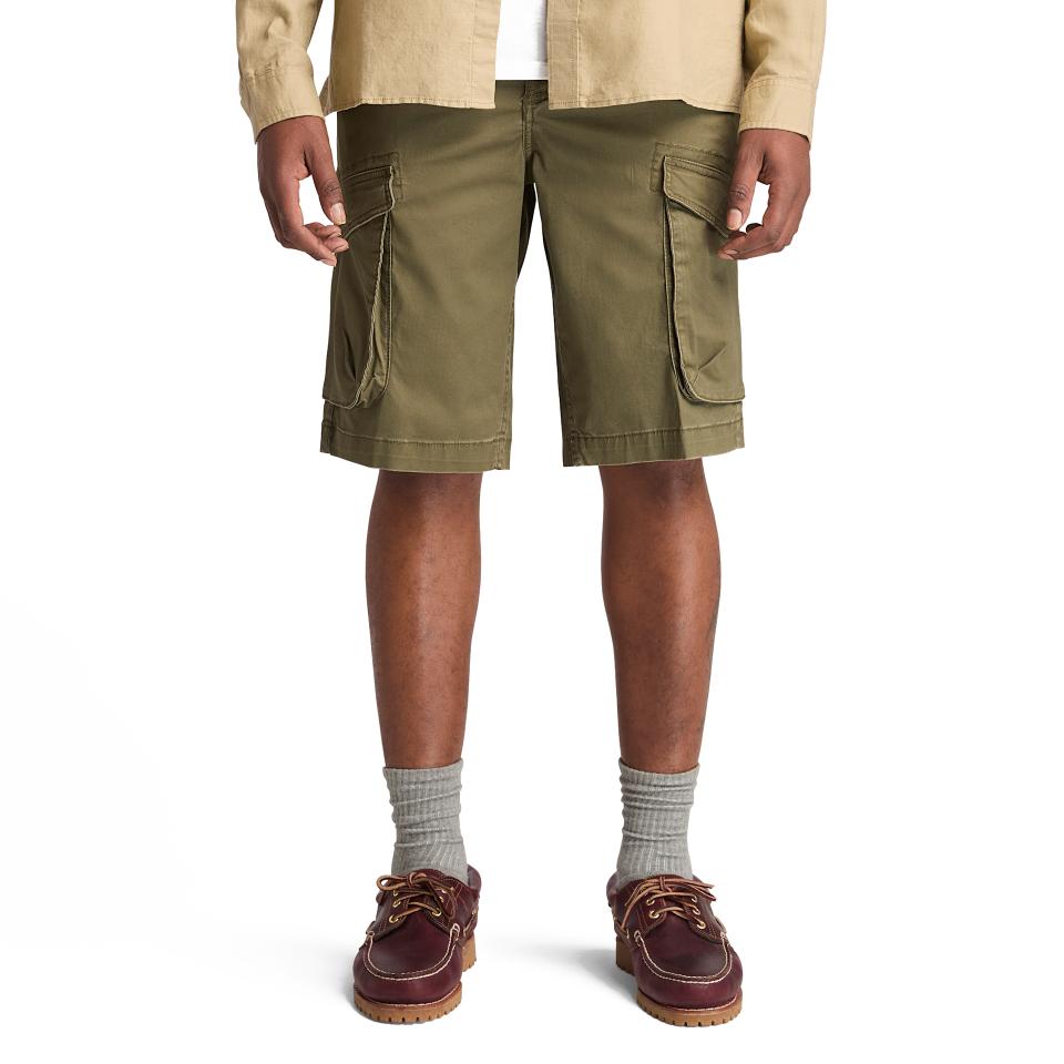 Twill Cargo Shorts Leaf Green