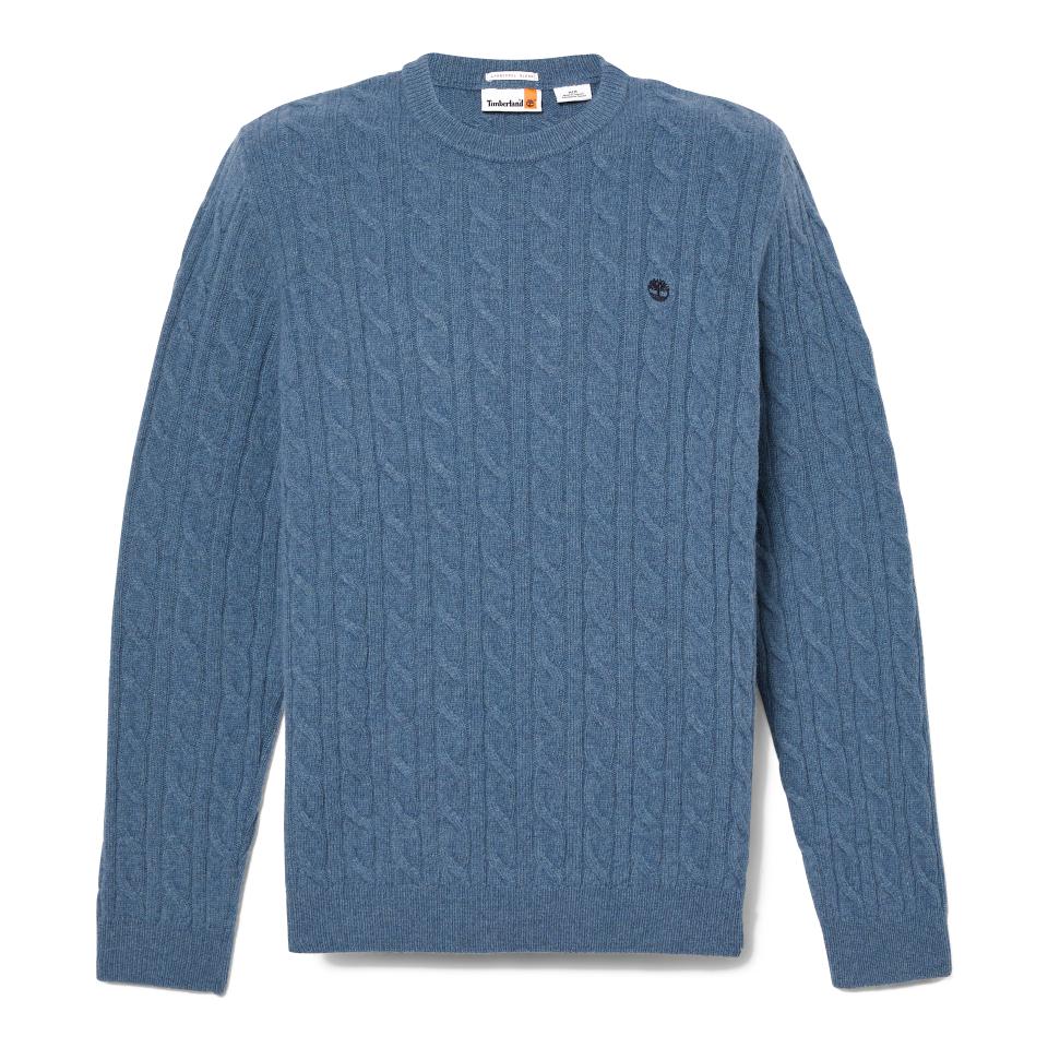 Phillips Brook Cable Crew Neck Sweater Folkstone Gray Heather