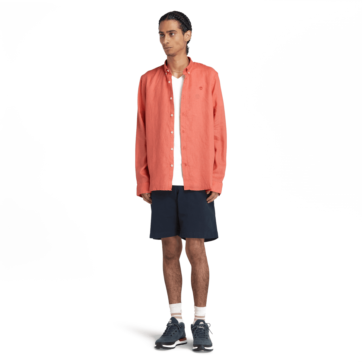 Mill Brook Linen Shirt Burnt Sienna-App