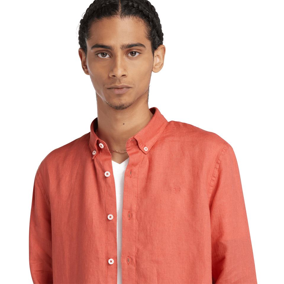 Mill Brook Linen Shirt Burnt Sienna-App