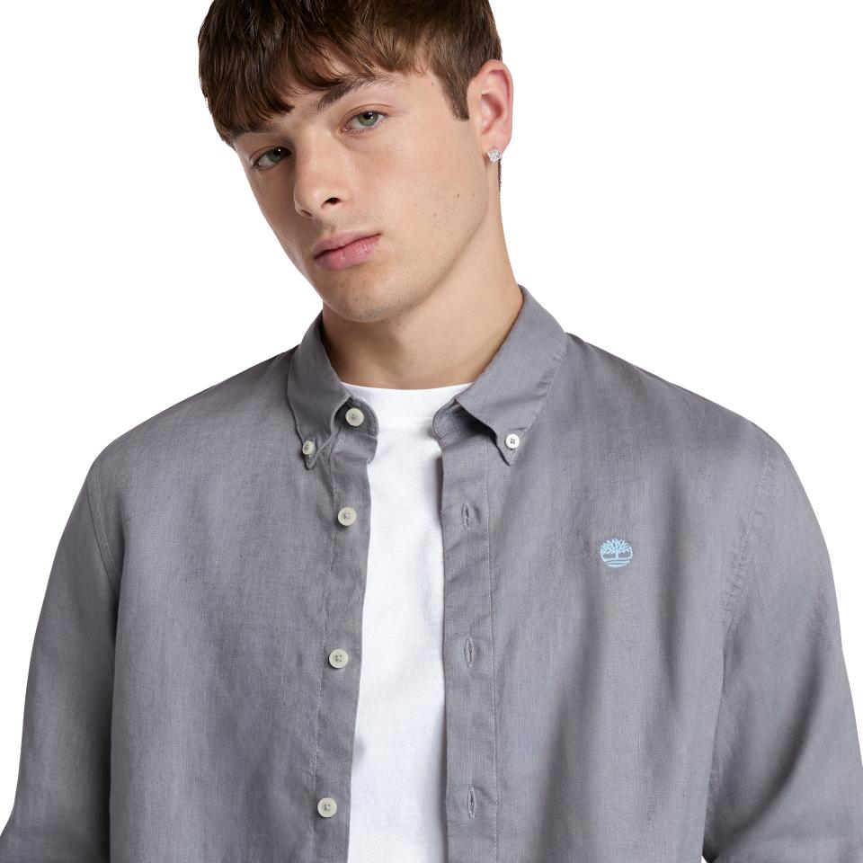 Mill Brook Linen Shirt Quicksilver Yd
