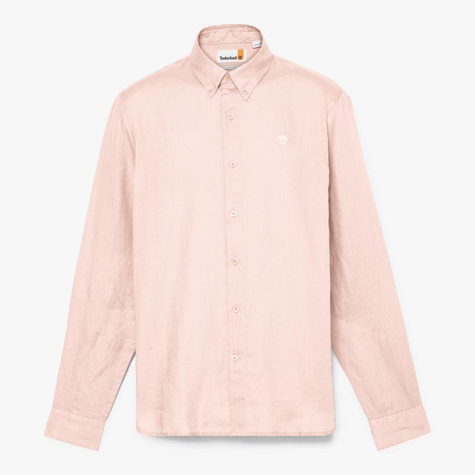 Mill Brook Linen Shirt Tropical Peach
