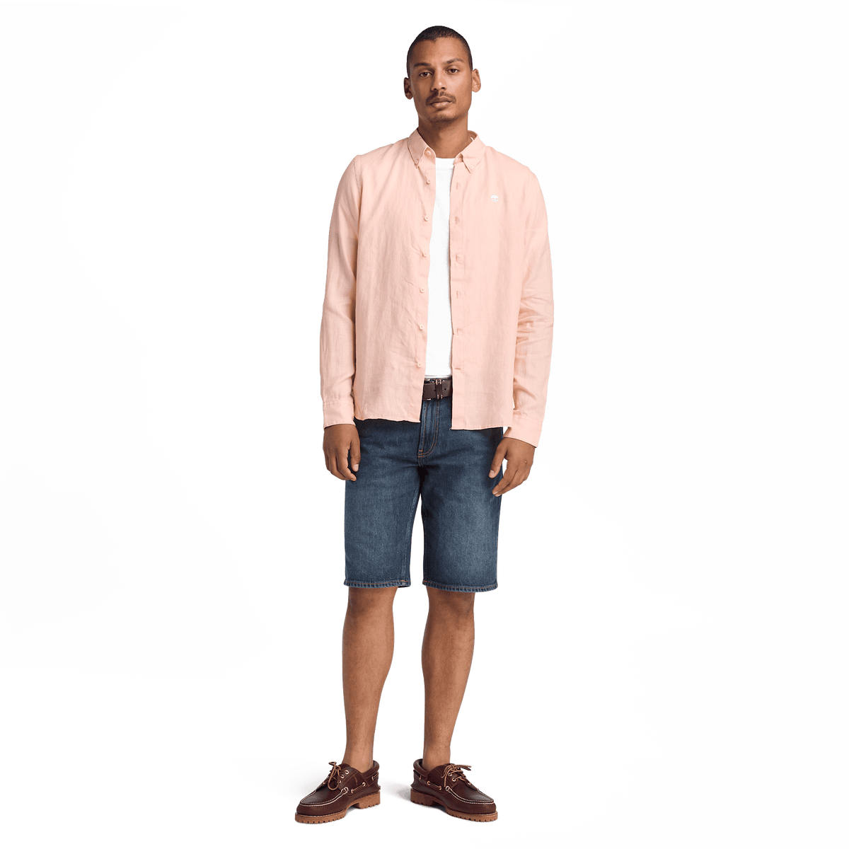 Mill Brook Linen Shirt Tropical Peach