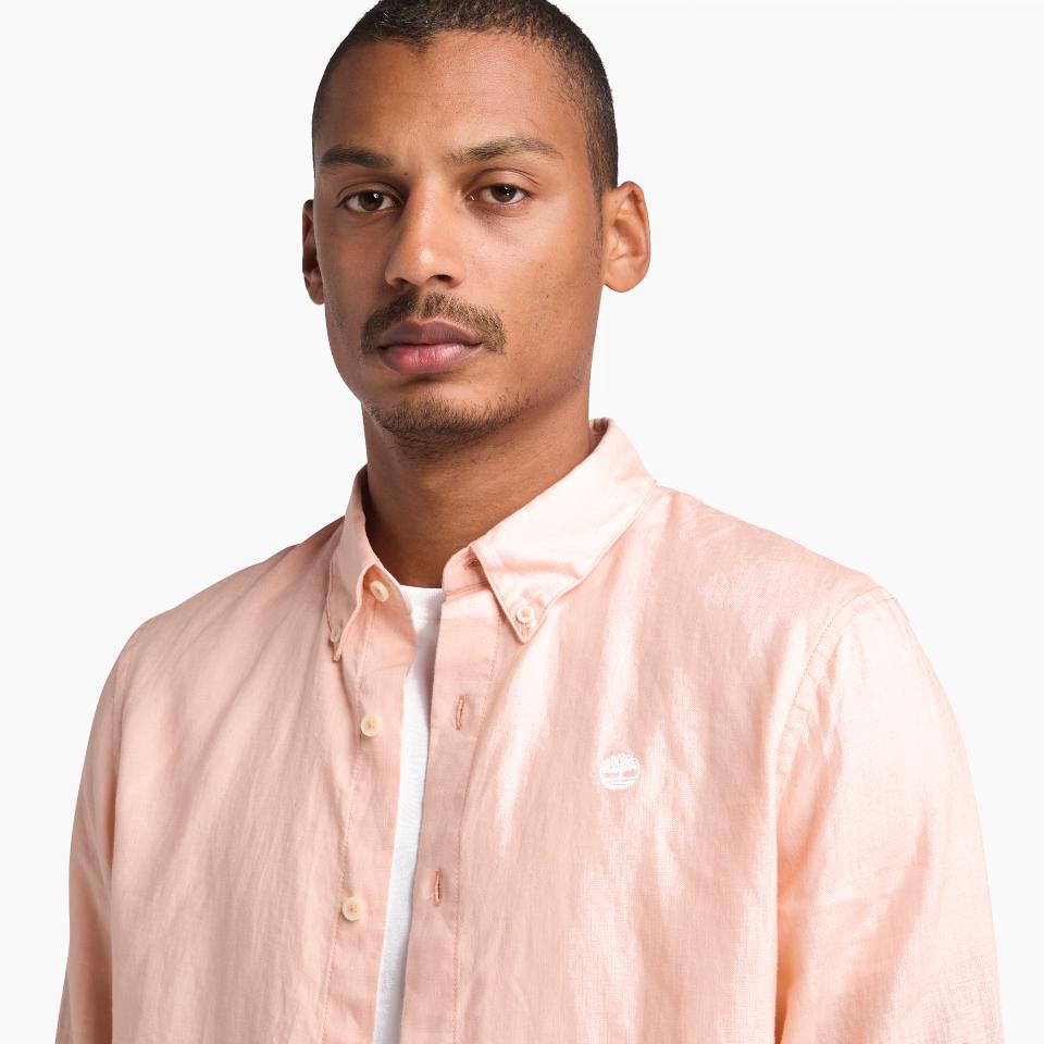 Mill Brook Linen Shirt Tropical Peach
