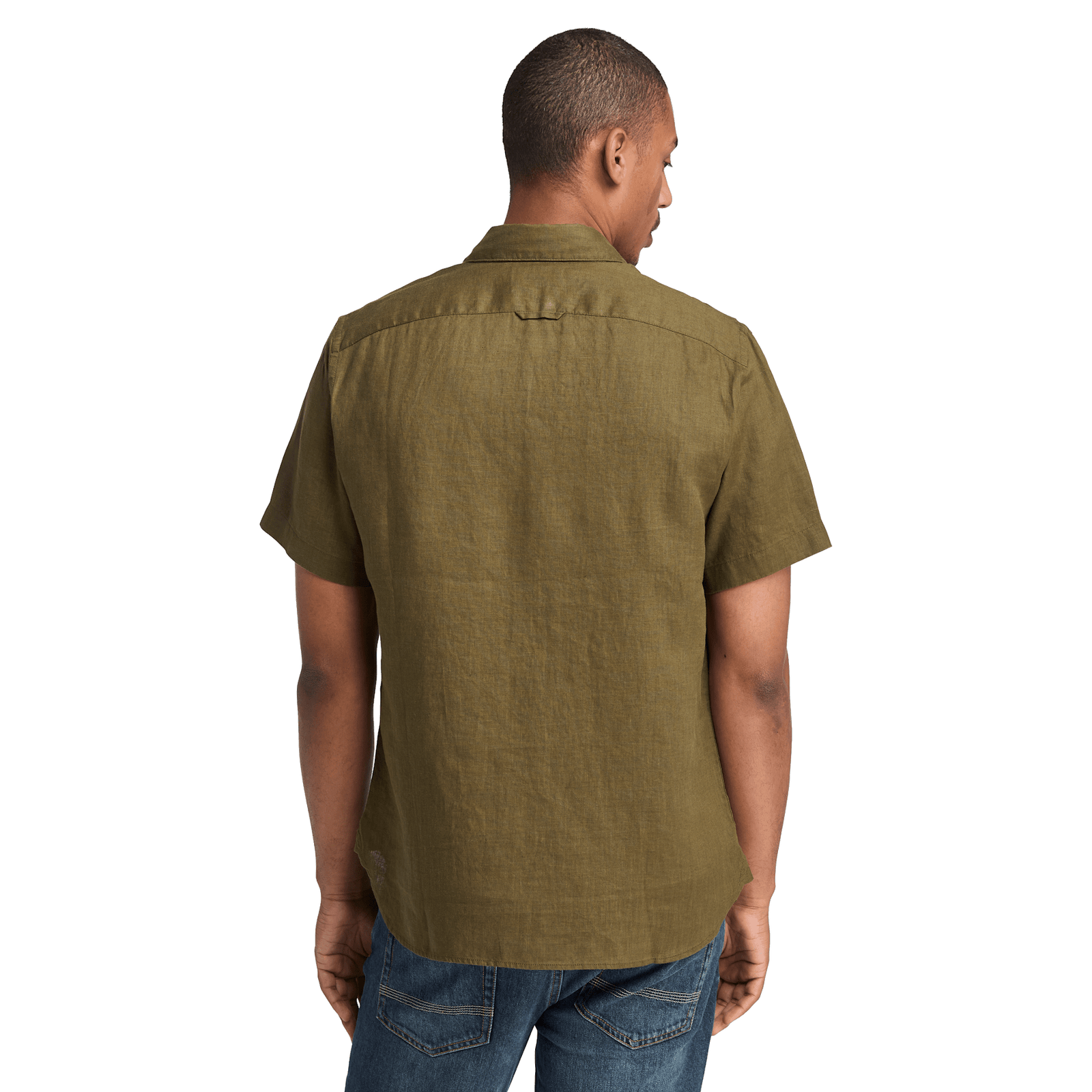 Mill Brook Linen Short Sleeve Shirt Leaf Green