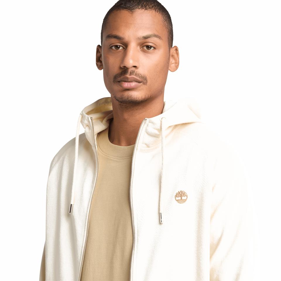 Exeter River Loopback Full Zip Hoodie White Smoke