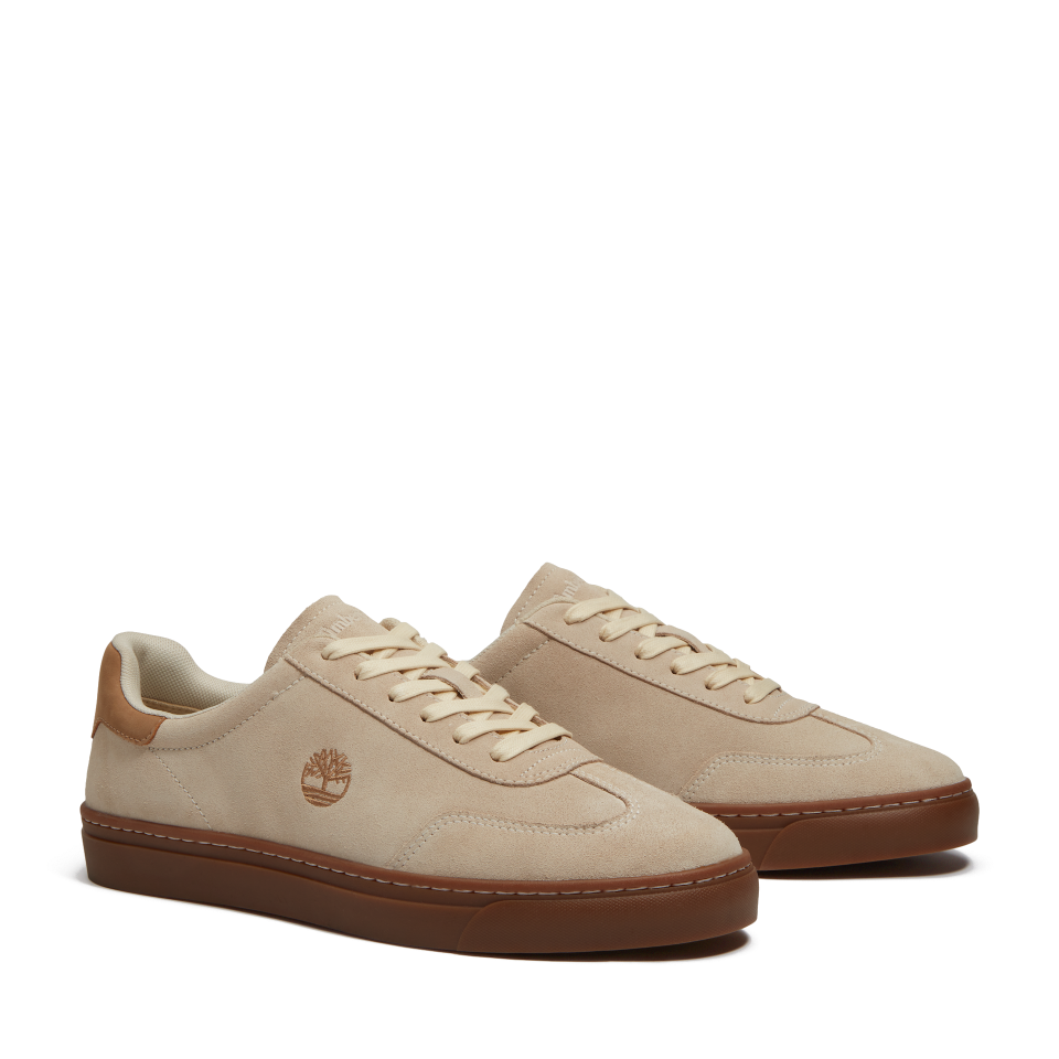 Lisbon Essential Low Lace Up Sneaker Natural Suede