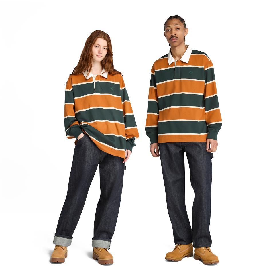 Rugby Polo Shirt Lth Brown-Green Gables