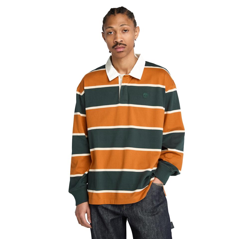 Rugby Polo Shirt Lth Brown-Green Gables