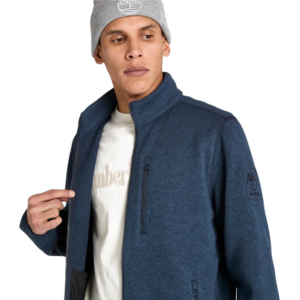 Melange Fleece Jacket Dark Sapphire Heather