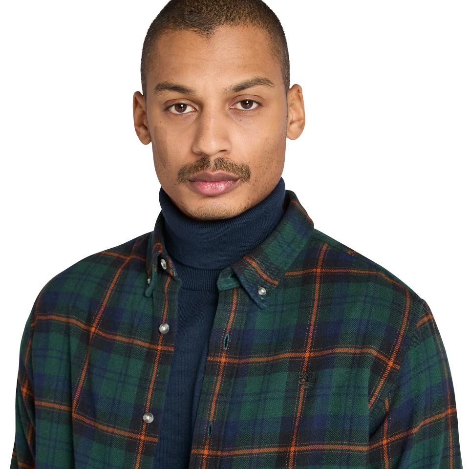 Midweight Flannel Check Shirt Green Gables Yd