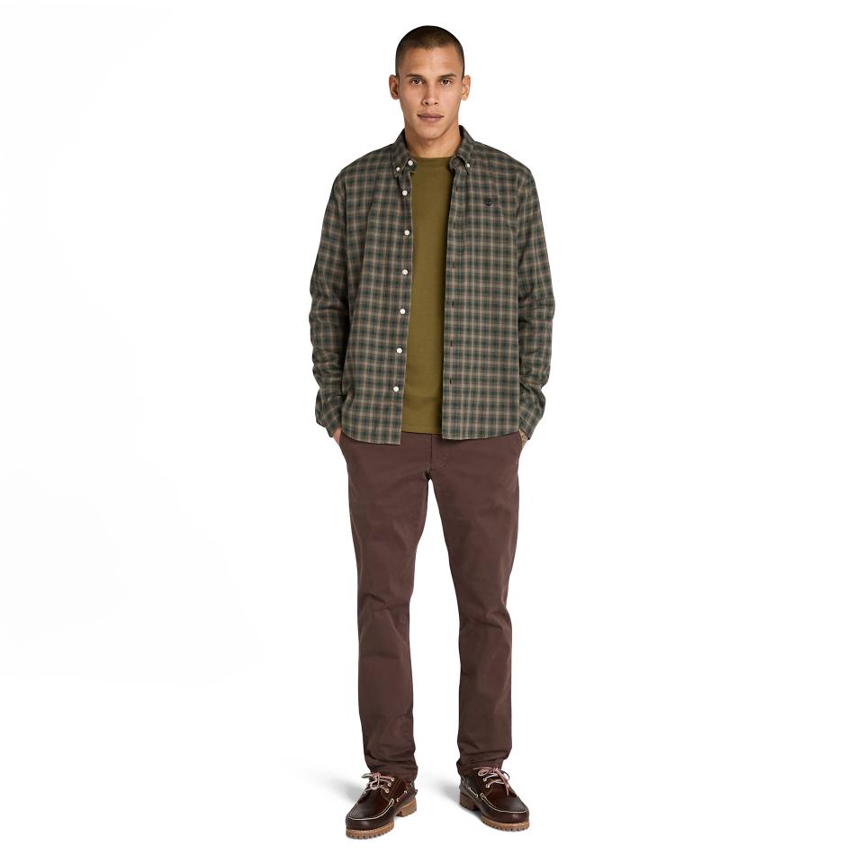 Solucell Gingham Shirt Leaf Green Yd