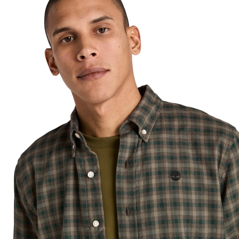 Solucell Gingham Shirt Leaf Green Yd