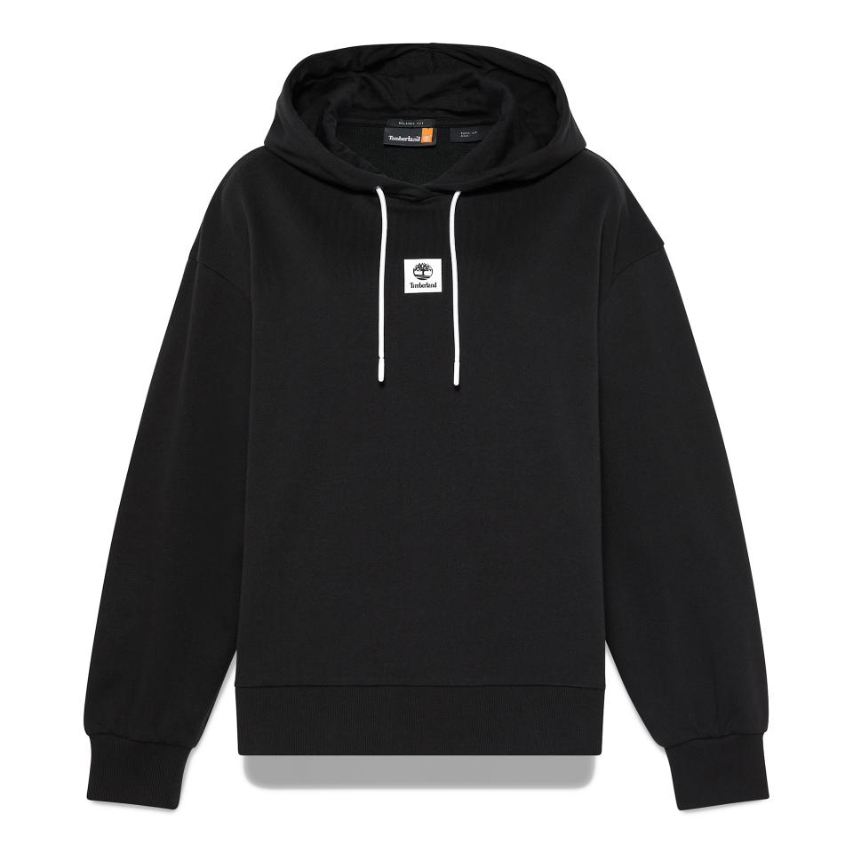 Stack Logo Loop Back Hoodie Black