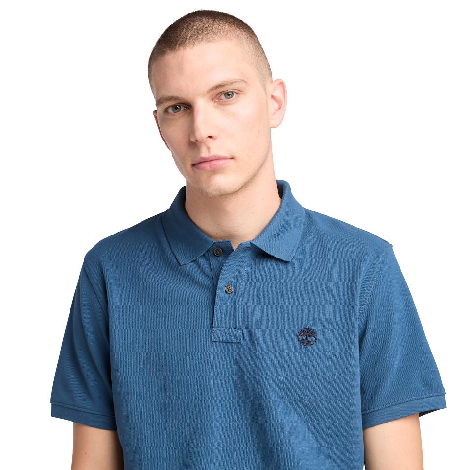 Millers River Pique Short Sleeve Polo Dark Denim
