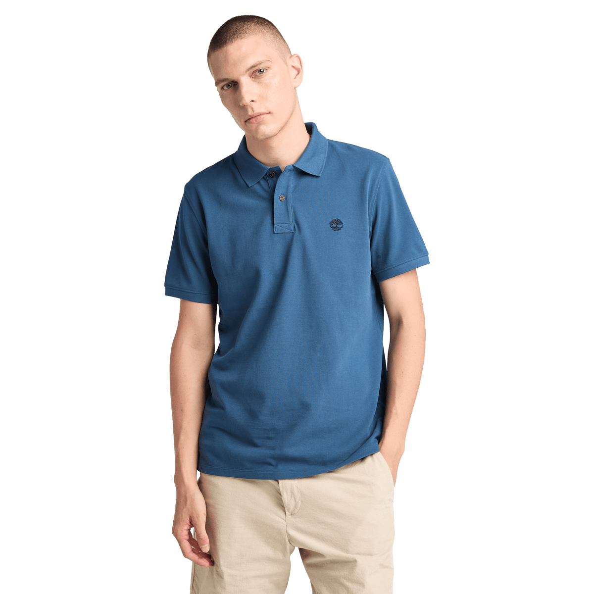 Millers River Pique Short Sleeve Polo Dark Denim