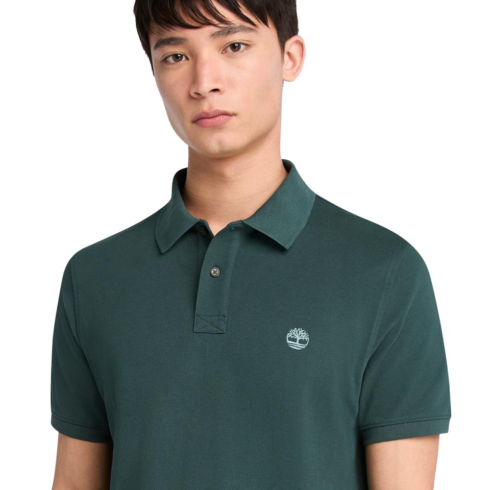 Millers River Pique Short Sleeve Polo Green Gables