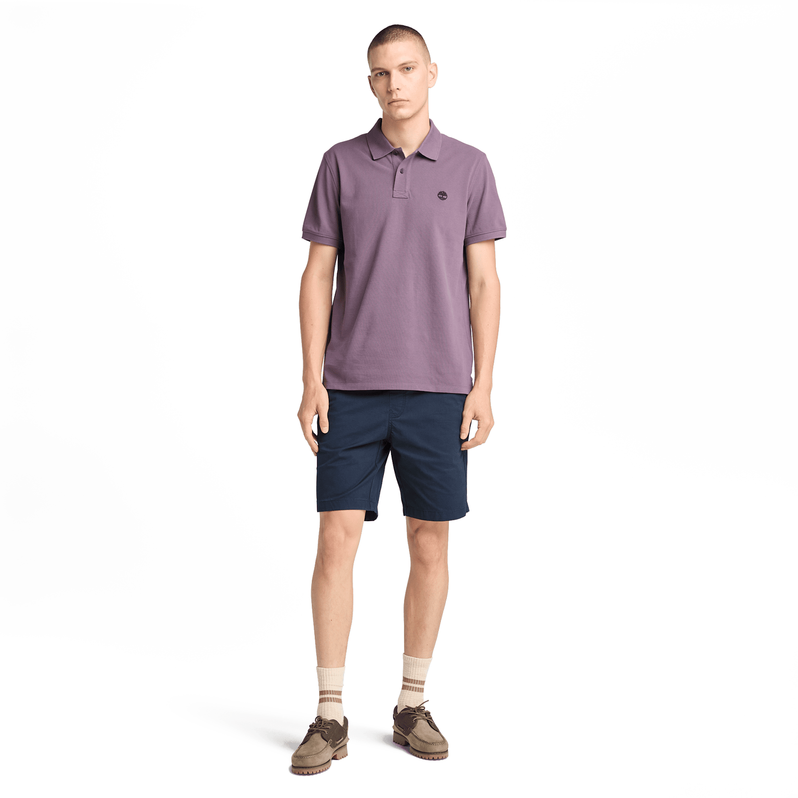 Millers River Pique Short Sleeve Polo Vintage Violet
