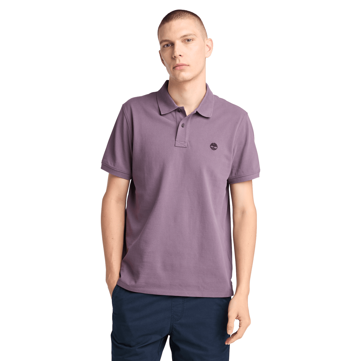 Millers River Pique Short Sleeve Polo Vintage Violet
