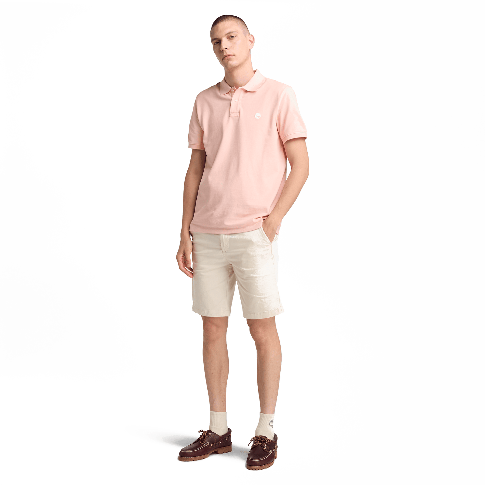 Millers River Pique Short Sleeve Polo Tropical Peach