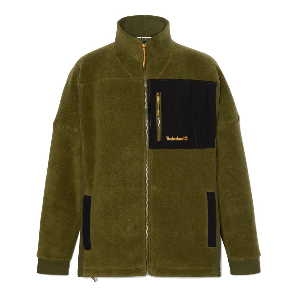 Polartec Mix Media Full Zip Fleece Dark Olive