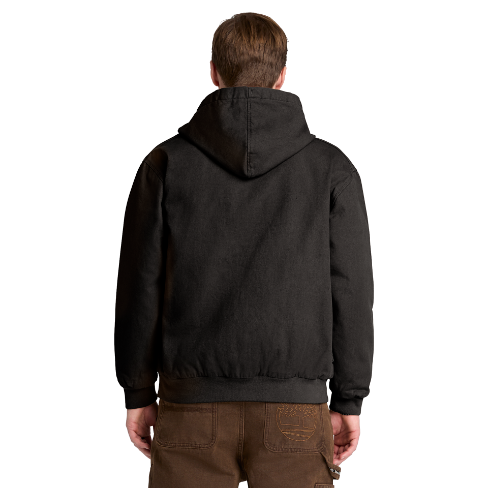 Insulated Canvas Bomber Black